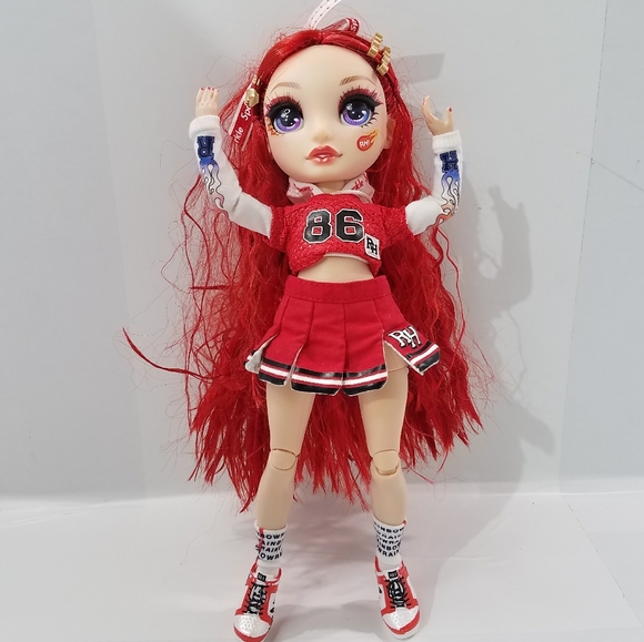 L.O.L SURPRISE RAINBOW HIGH CHEER RUBY ANDERSON RED FASHION CHEERLEADER DOLL 10" - Picture 8 of 11